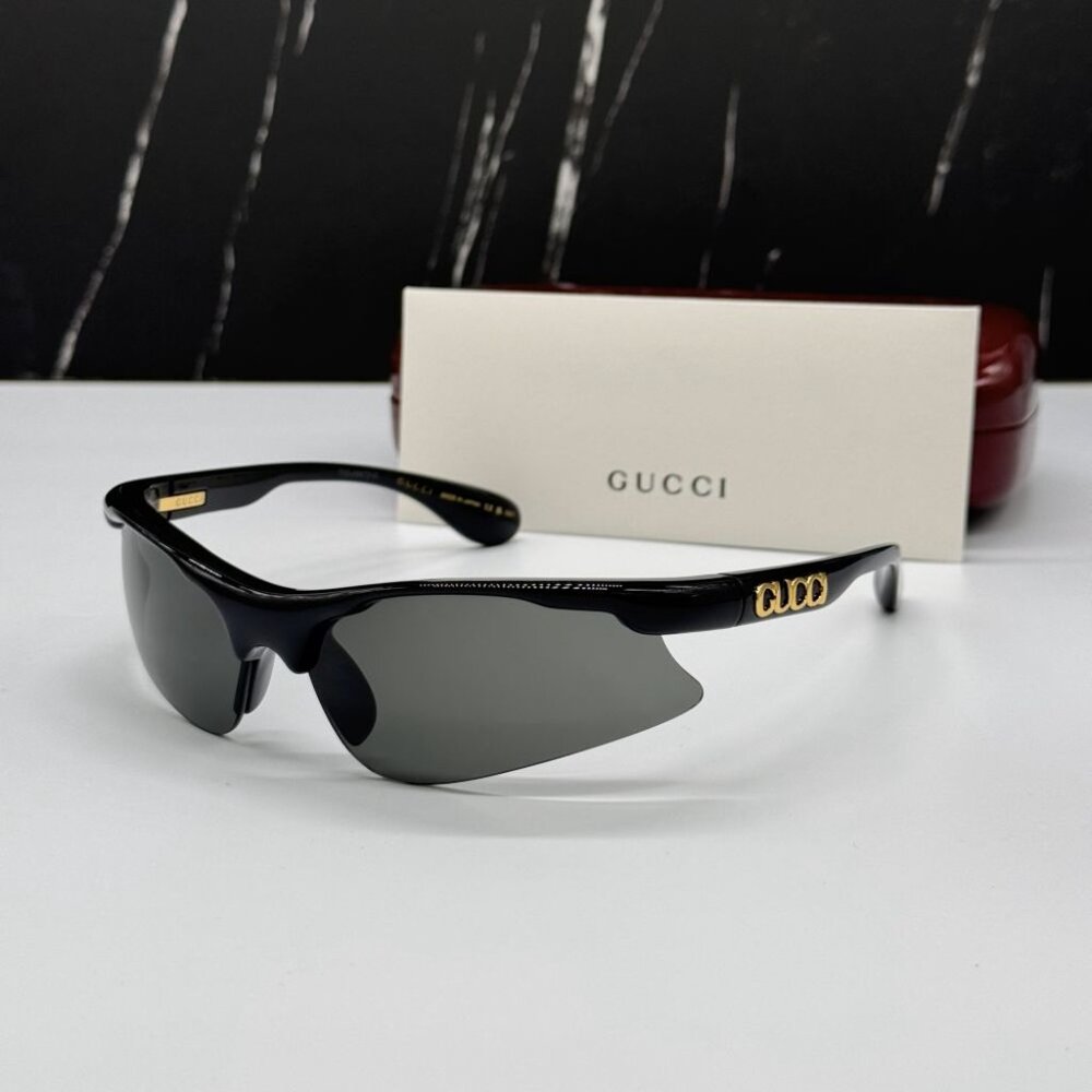NEW GG1774S 006 GUCCI BLACK GREY MASK UNISEX GUCCI SUNGLASSES